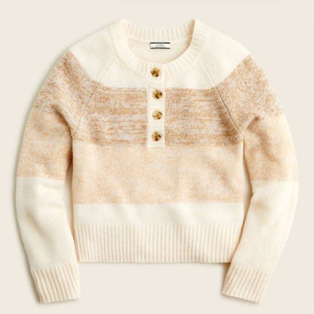 NWT J.Crew Cashmere Marled Sweater in Stripe